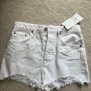 Zara high rise jean shorts, brand new never worn